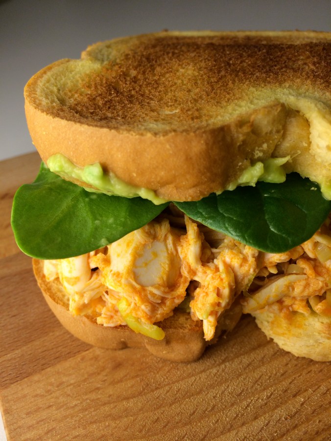 Buffalo Chicken, Avocado & Spinach Sandwich