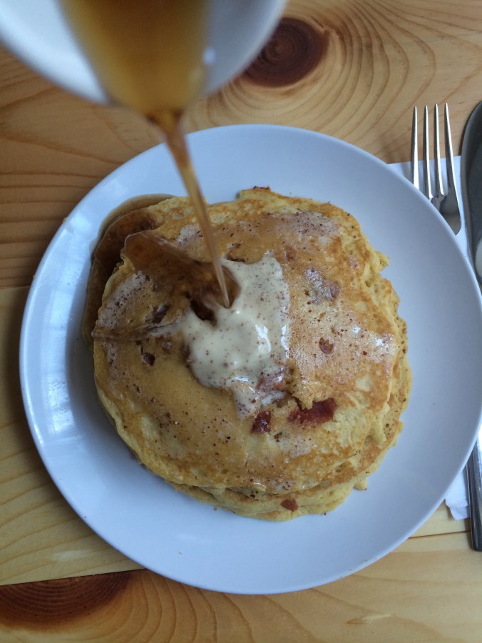 Bacon Cornmeal Pancakes